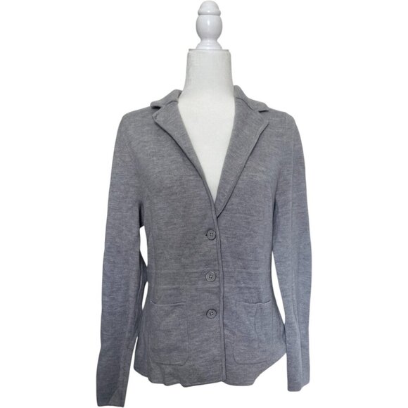 Talbots Jackets & Blazers - Talbots Merino wool blazer sweater cardigan gray size large